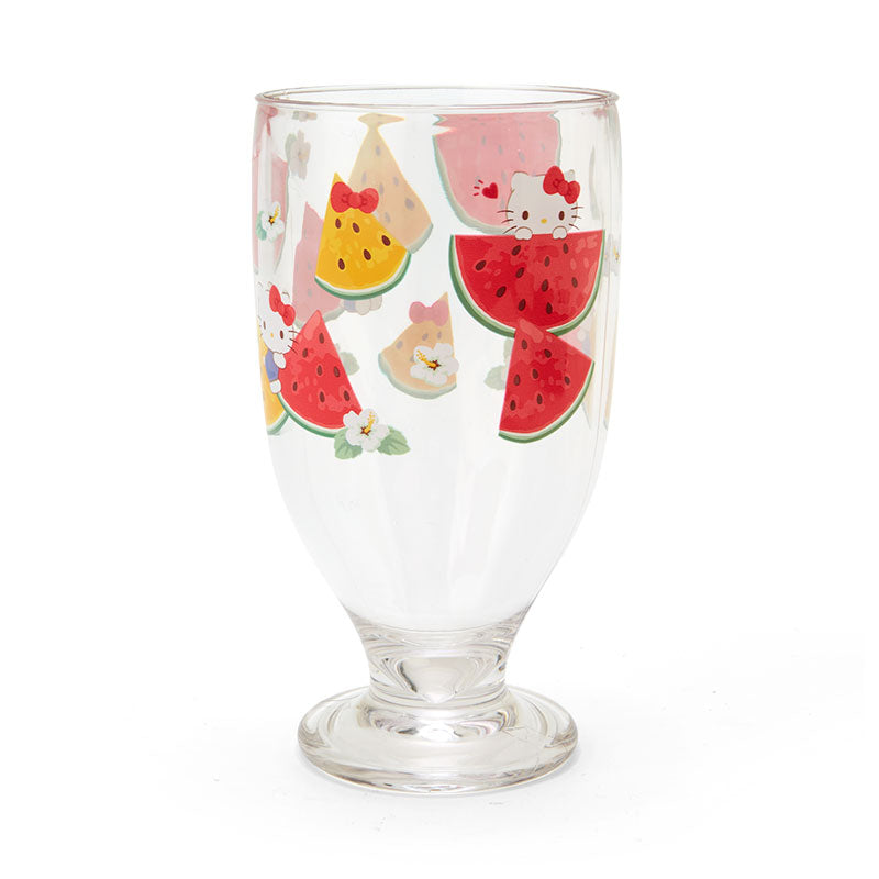 Sanrio Original Hello Kitty Colourful Fruits Stemmed Glass