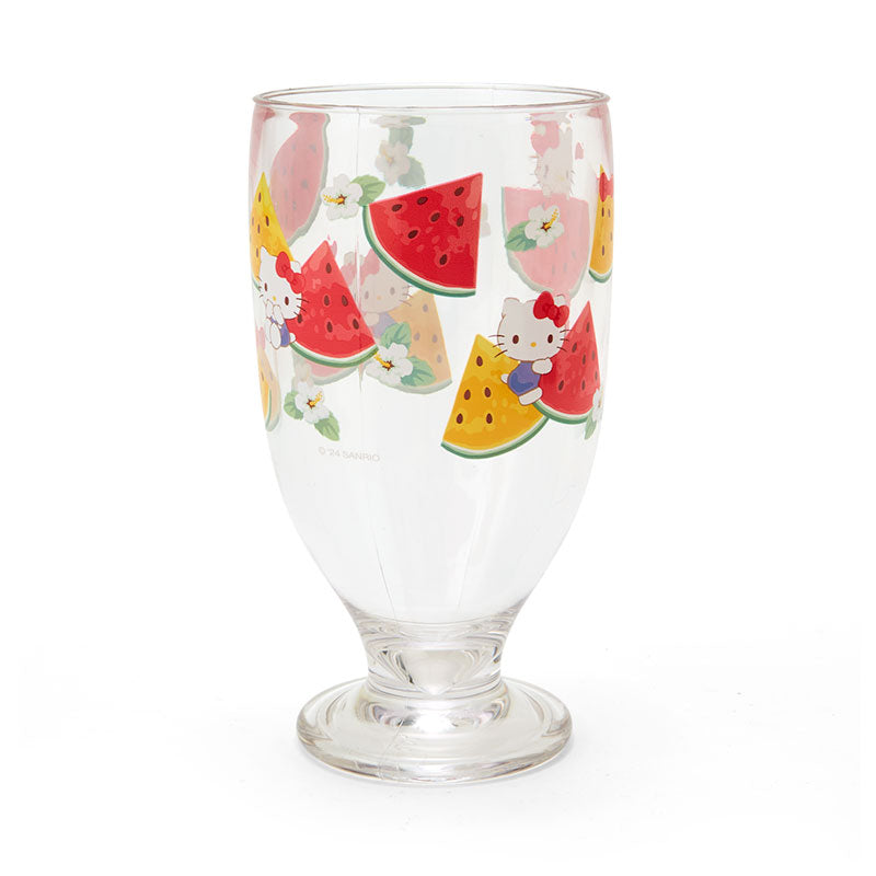 Sanrio Original Hello Kitty Colourful Fruits Stemmed Glass