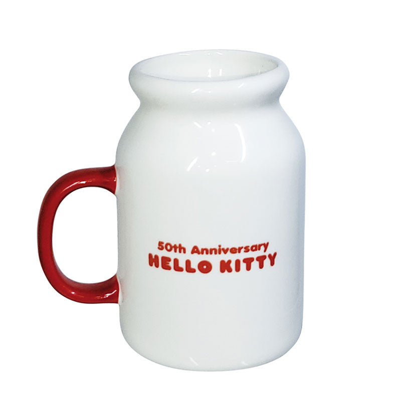 Sanrio Original Hello Kitty Milk Bottle Shaped Mug [Hello Kitty 50th Anniversary]