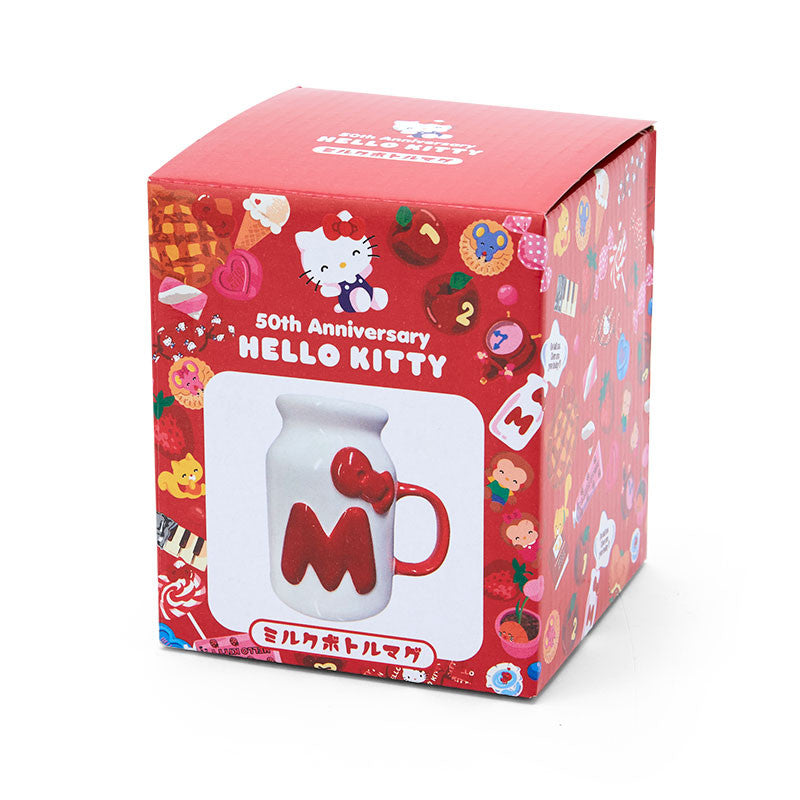 Sanrio Original Hello Kitty Milk Bottle Shaped Mug [Hello Kitty 50th Anniversary]