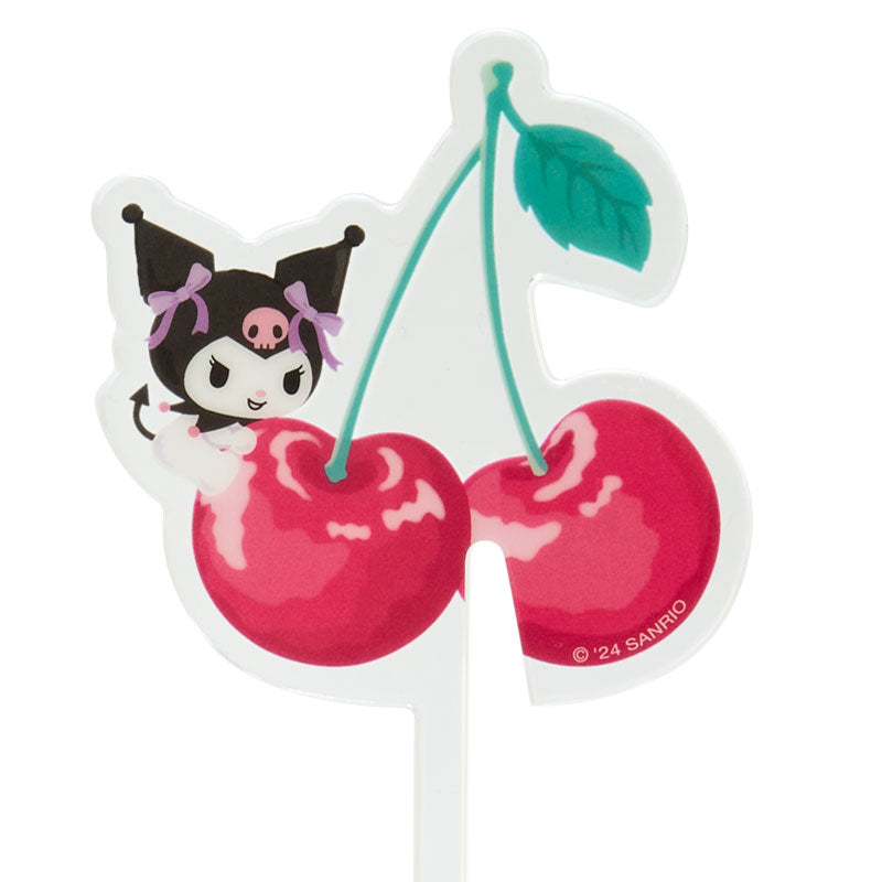 Sanrio Original Kuromi Colourful Fruits Drinks Stirrer