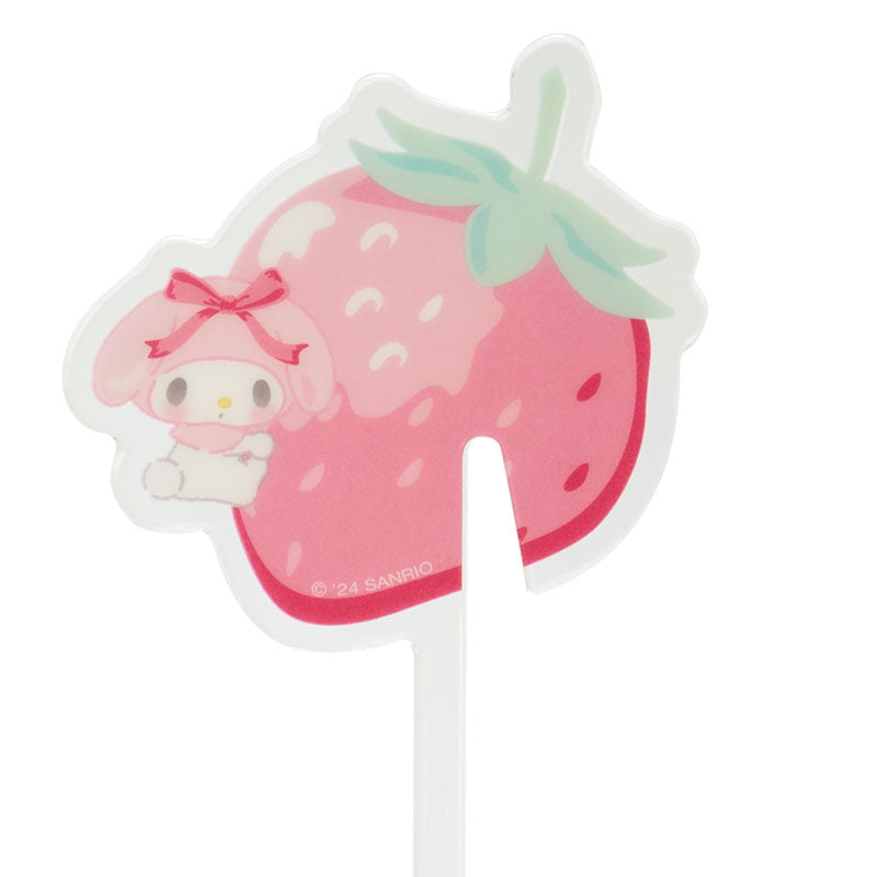 Sanrio Original My Melody Colourful Fruits Drinks Stirrer