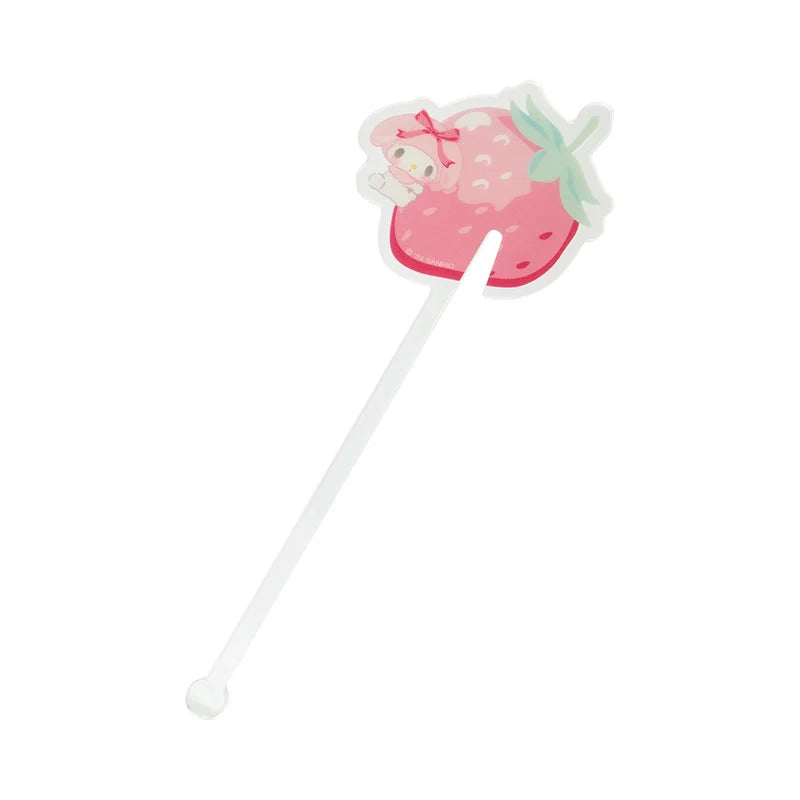 Sanrio Original My Melody Colourful Fruits Drinks Stirrer