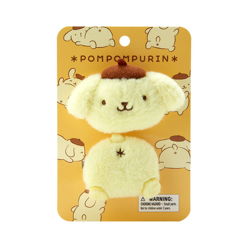 Sanrio Original Pompompurin Oshiri Puripuri Purin Design Series Hair Clip Set