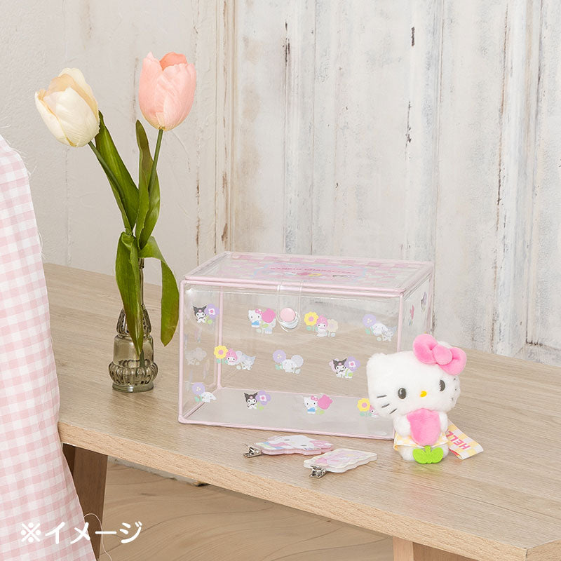 Sanrio Original Sanrio Pastel Checker Design Series Clear Storage Box