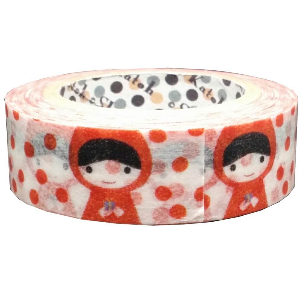Shinzi Katoh Decorative Tape Red Riding Hood with Polka Dots Washi Tape