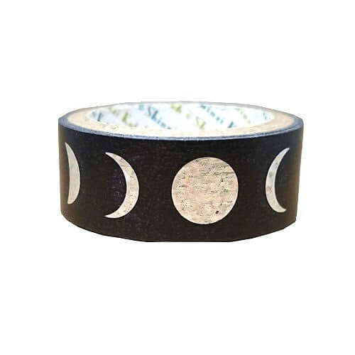 Shinzi Katoh Decorative Tape Silver Foil Moon Phase Washi Tape