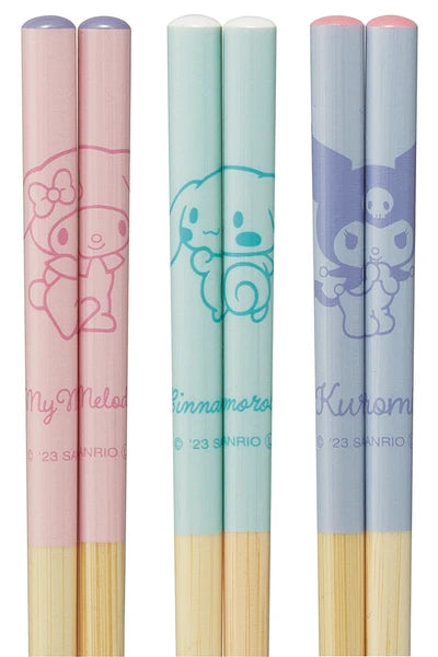 Skater Sanrio Chopsticks Set [My Melody, Cinnamoroll and Kuromi]