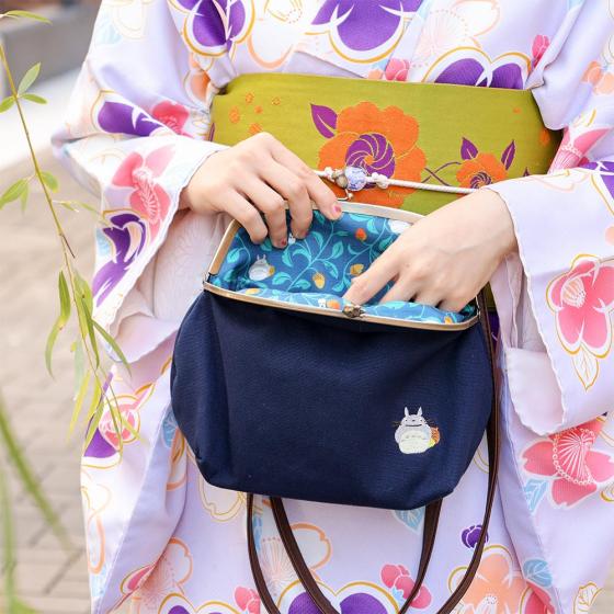 Studio Ghibli Blue Totoro Embroidered Bag