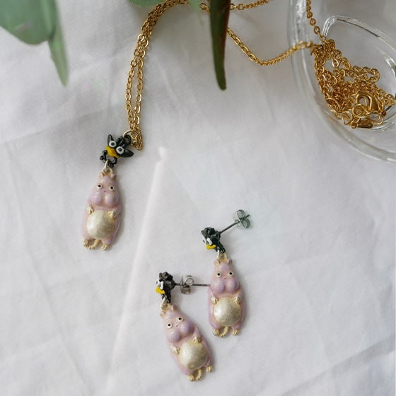 Studio Ghibli Boh and Yuyubird Spirited Away Earrings [Donguri Closet]