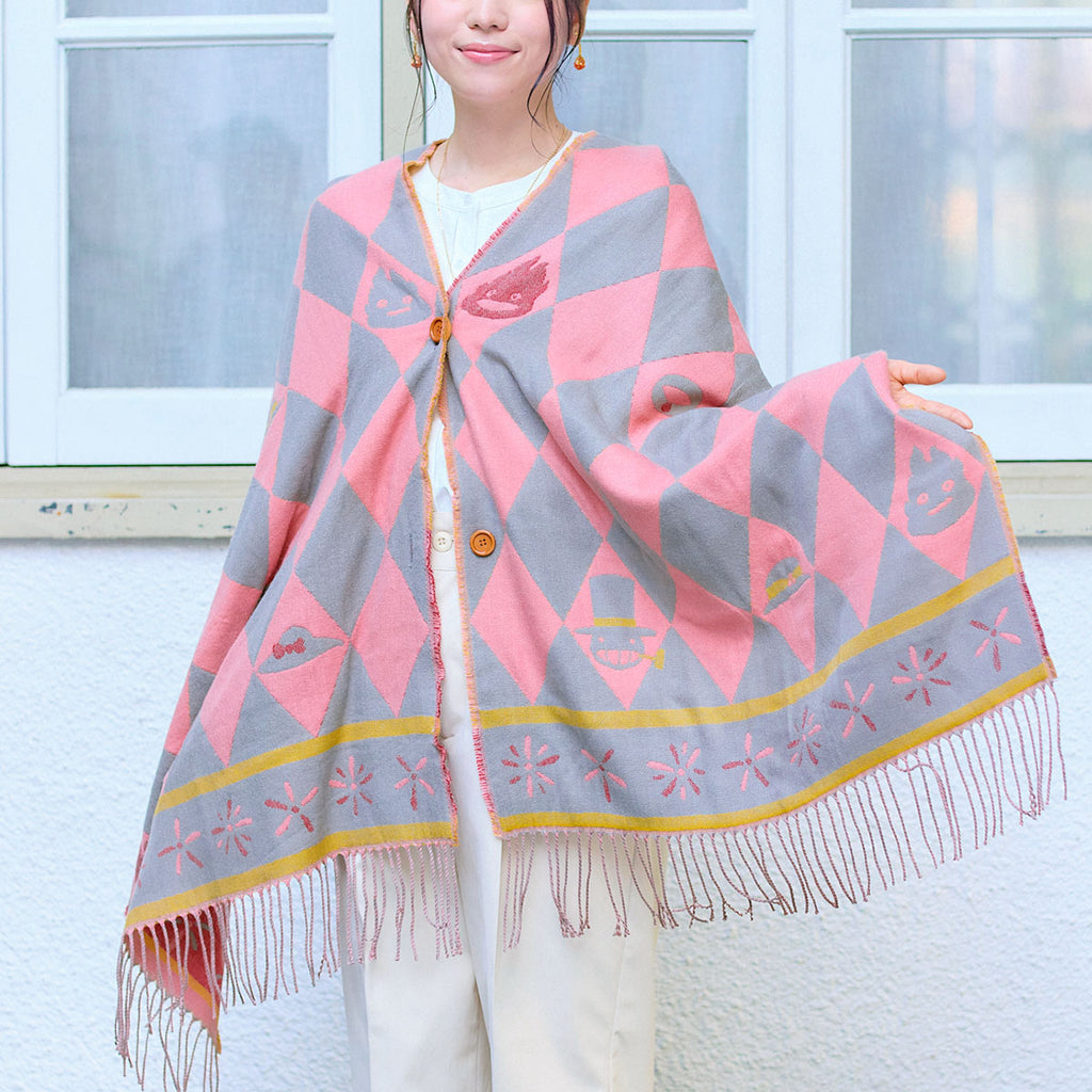 Studio Ghibli Howl’s Moving Castle Calcifer Jacquard Shawl