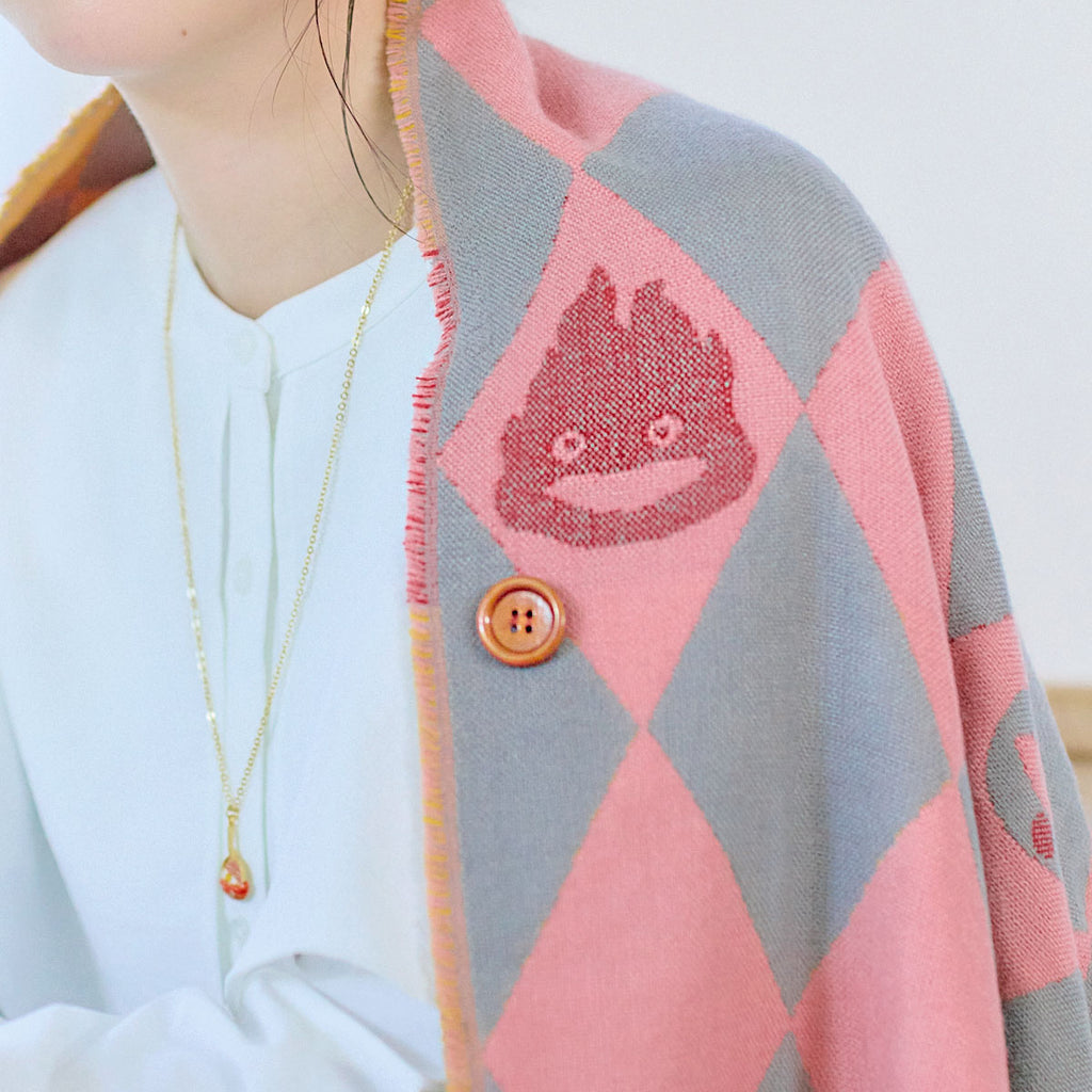 Studio Ghibli Howl’s Moving Castle Calcifer Jacquard Shawl