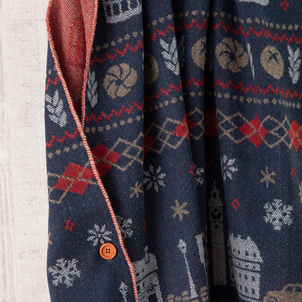 Studio Ghibli Kiki's Delivery Service Buttoned Shawl Koriko Town