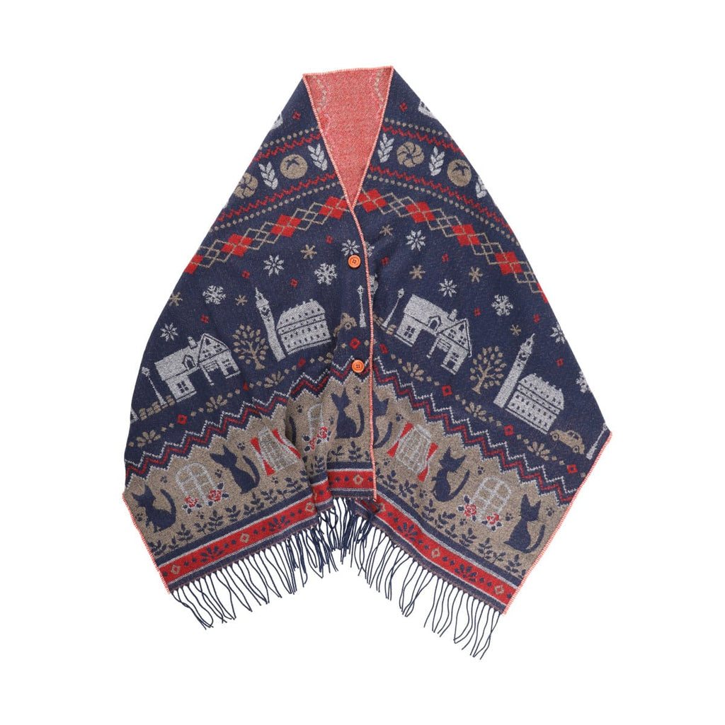 Studio Ghibli Kiki's Delivery Service Buttoned Shawl Koriko Town