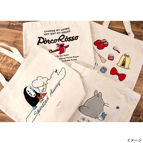 Studio Ghibli Kiki’s Delivery Service Vertical Embroidery Canvas Tote Bag [Precious Goods]