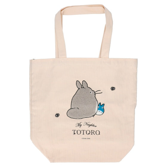 Studio Ghibli My Neighbor Totoro Vertical Embroidered Canvas Tote Bag [Turning Totoro]