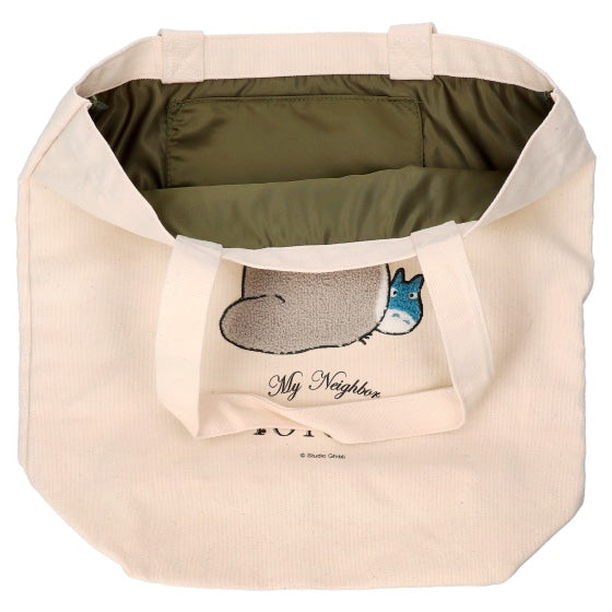 Studio Ghibli My Neighbor Totoro Vertical Embroidered Canvas Tote Bag [Turning Totoro]