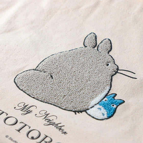 Studio Ghibli My Neighbor Totoro Vertical Embroidered Canvas Tote Bag [Turning Totoro]