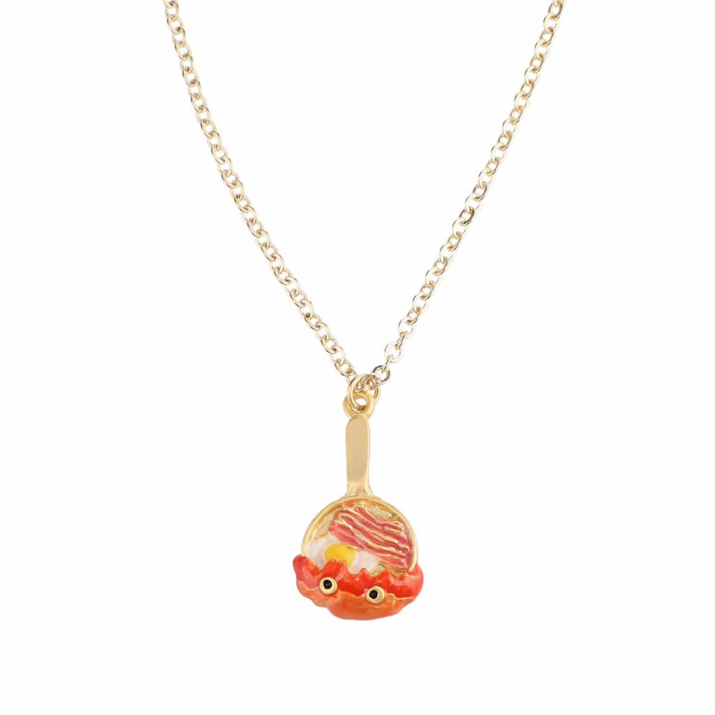 Studio Ghibli Necklace Calcifer Bacon and Eggs Necklace