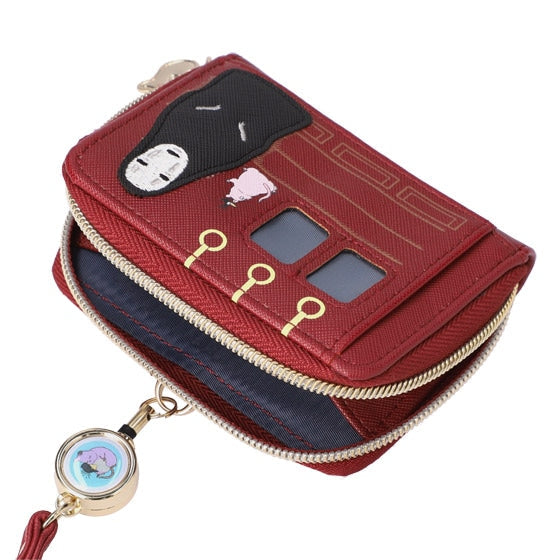 Studio Ghibli Spirited Away Coin Card Case with Reel in Maroon