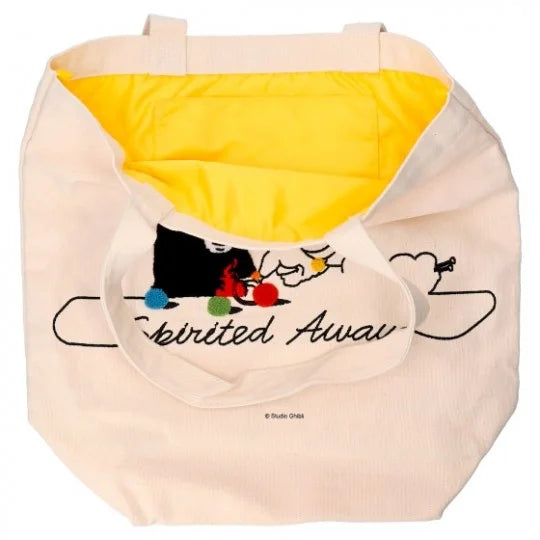 Studio Ghibli Spirited Away Vertical Embroidery Canvas Tote Bag