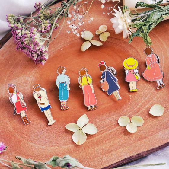 Studio Ghibli Studio Ghibli Heroine Back View Pins Collection [Donguri Closet Exclusive]