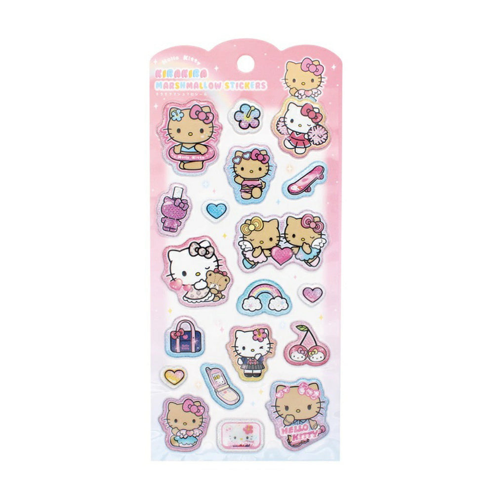 Glitter Suntan Hello Kitty Marshmallow Stickers Sanrio | oshoppu