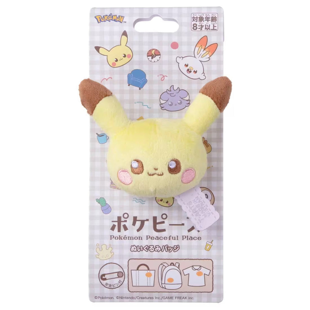 Takara Tomy Pikachu Poke Peace Stuffed Badge