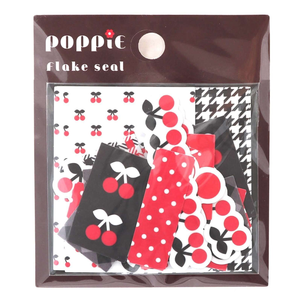 World Craft Decorative Stickers Poppie Red and Black Cherries Sticker Seals