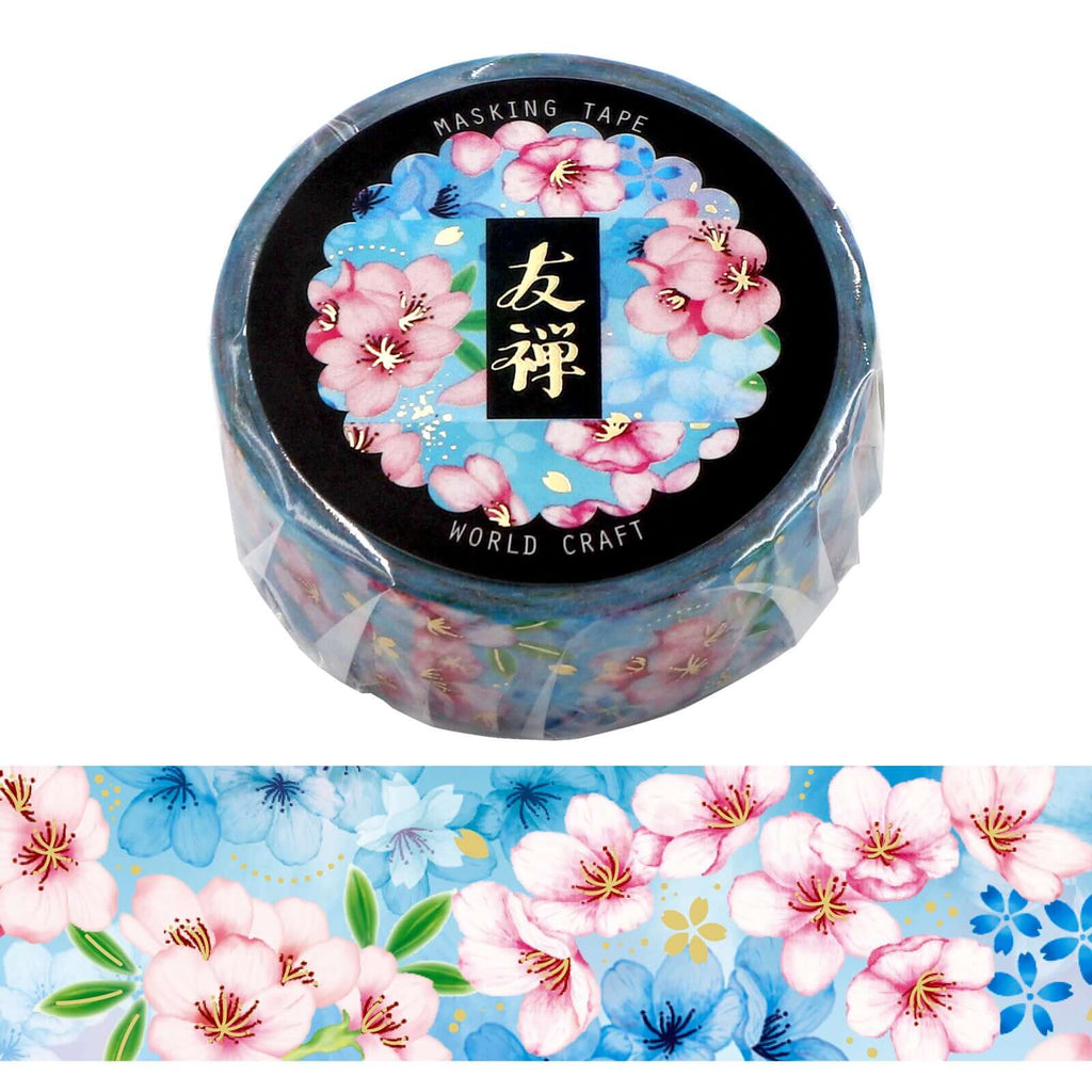 World Craft Decorative Tape Cherry Blossom Yuzen Washi Tape