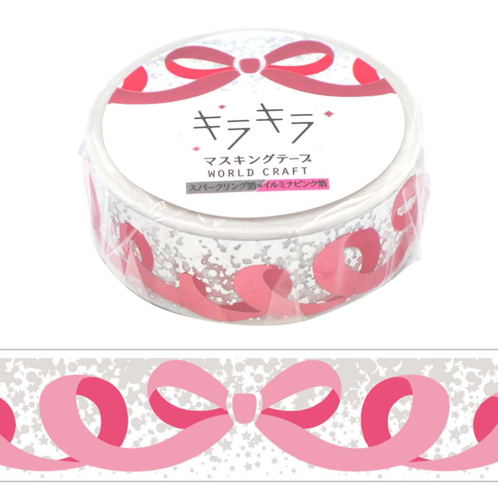 World Craft Decorative Tape Pink Ribbon Washi Tape