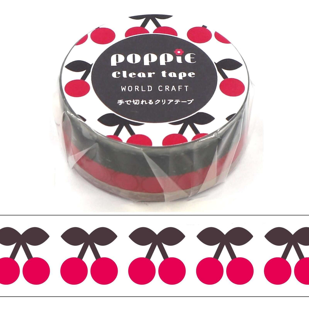 World Craft Decorative Tape Poppie Red and Black Cherry PET Tape