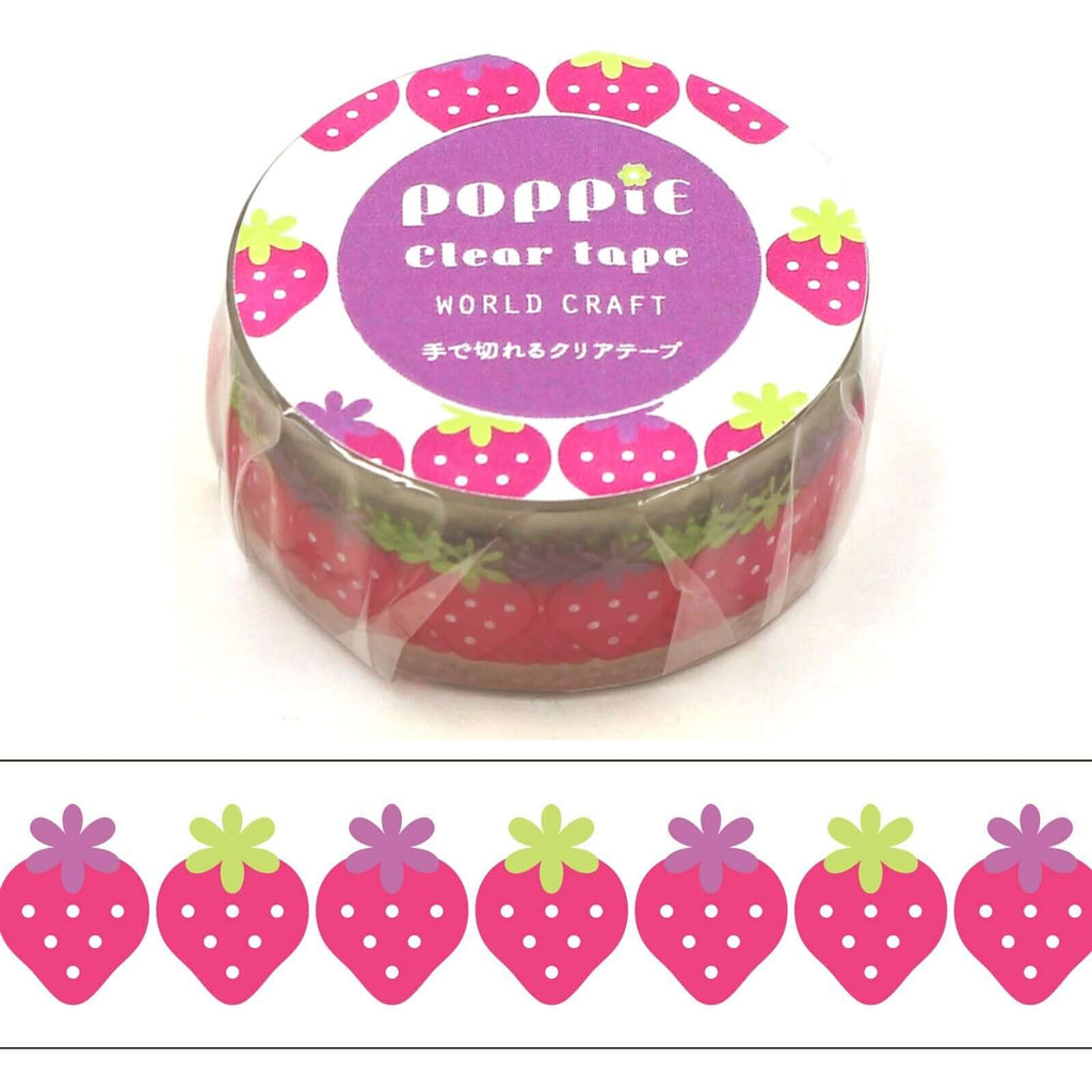 World Craft Decorative Tape Poppie Strawberry PET Tape