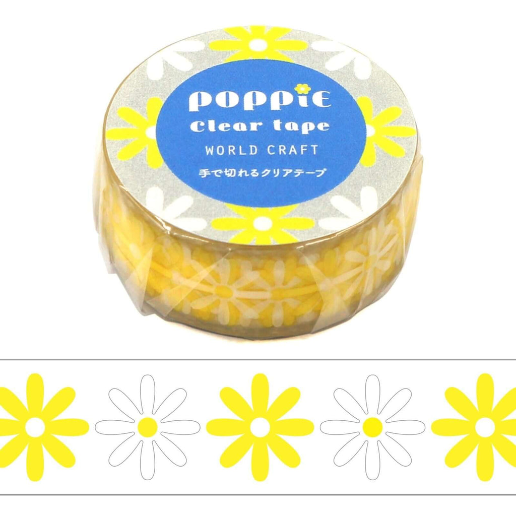 World Craft Decorative Tape Poppie Yellow Daisy PET Tape