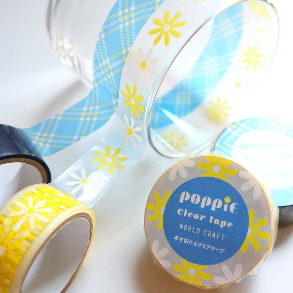 World Craft Decorative Tape Poppie Yellow Daisy PET Tape