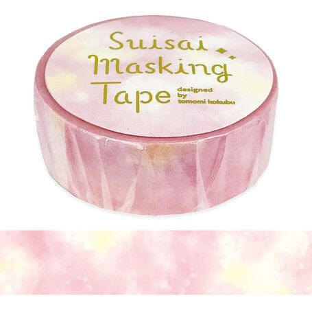 World Craft Washi Tape Pink Watercolour Pastel Tape
