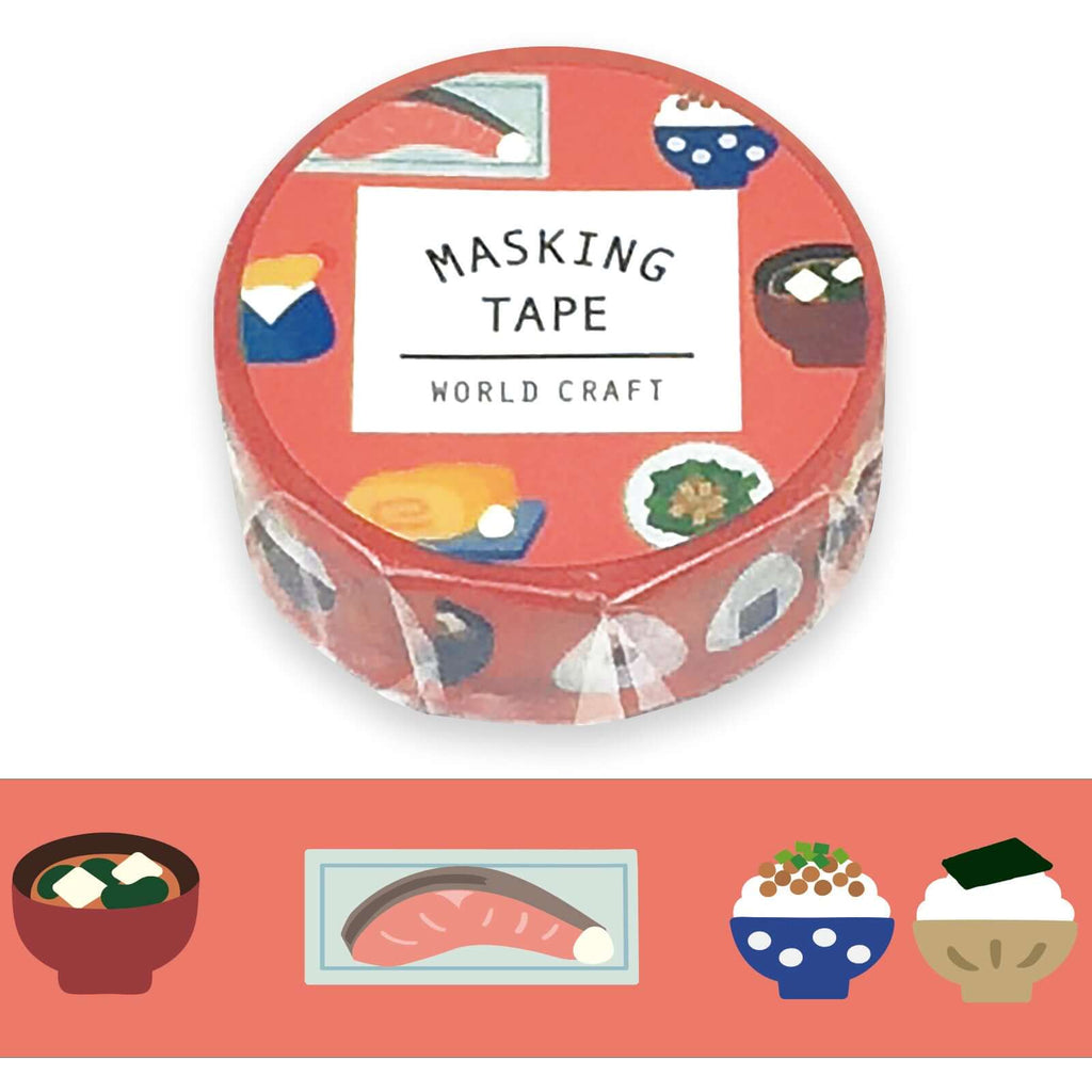 World Craft Washi Tape Red Rice Bowl Washi Tape