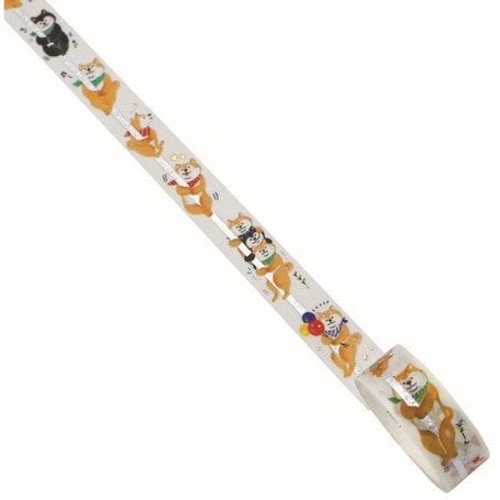 World Craft Washi Tape Vertical Shiba Inu Dog Washi Tape