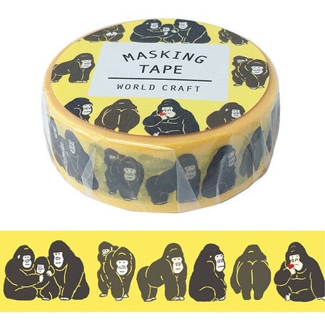 World Craft Washi Tape Yellow Gorilla Washi Tape