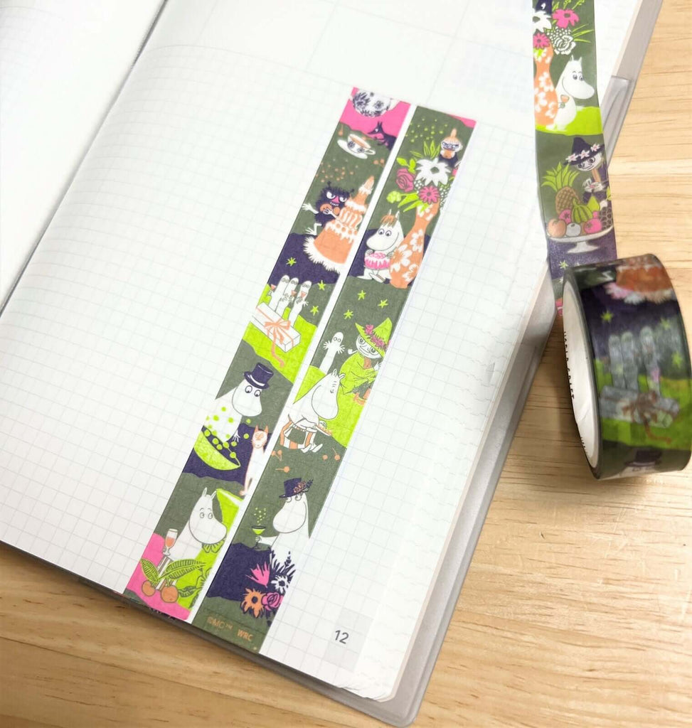 Moomin Decorative Tape Dark Green Official Moomin Washi Tape